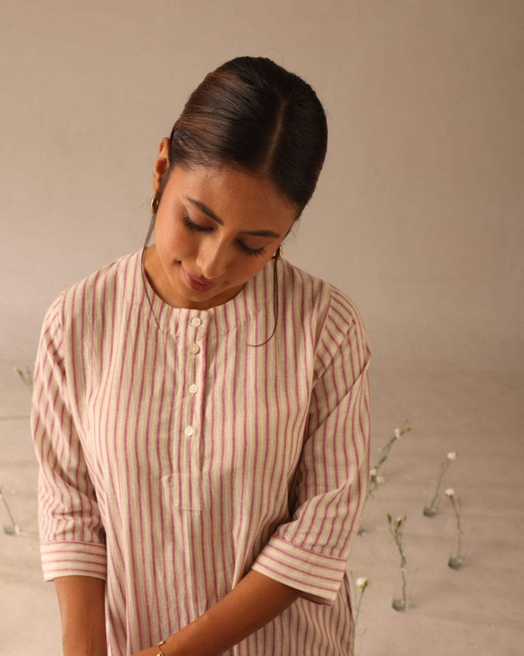 Myra Set ( Ivory & Pink )