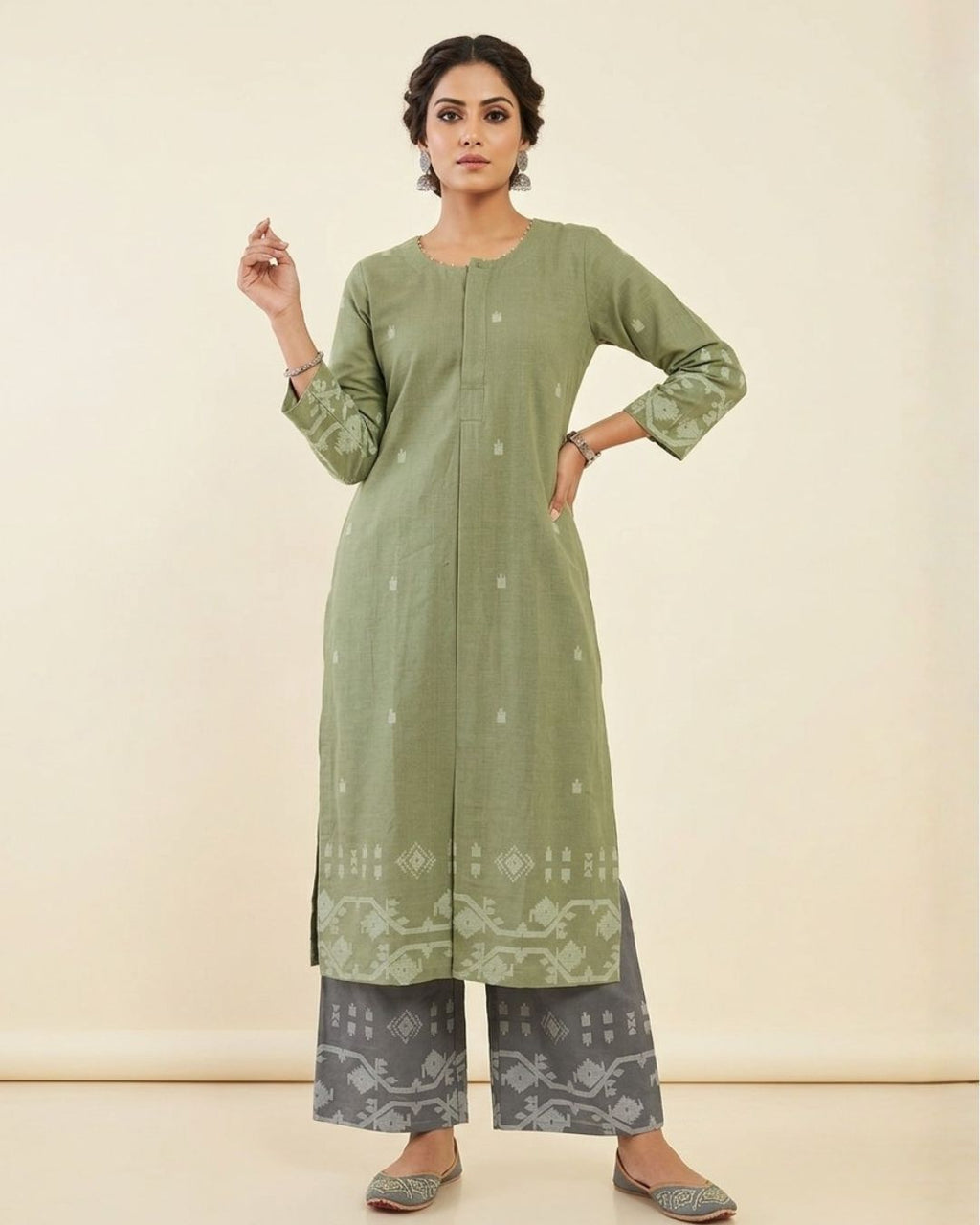 Aina set ( Green & Grey )