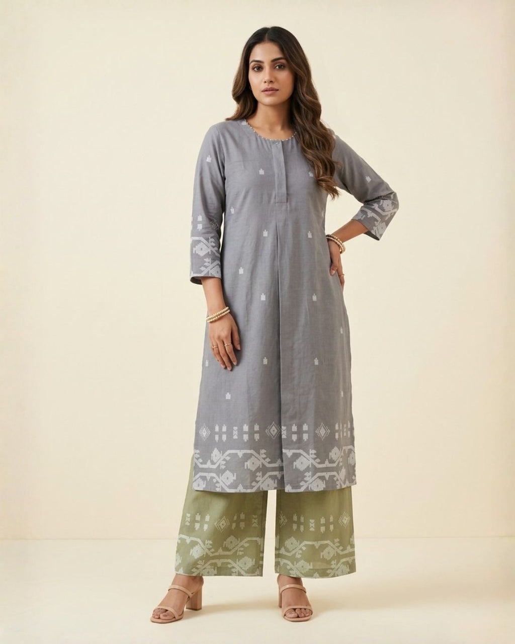 Aina set ( Grey & Green )