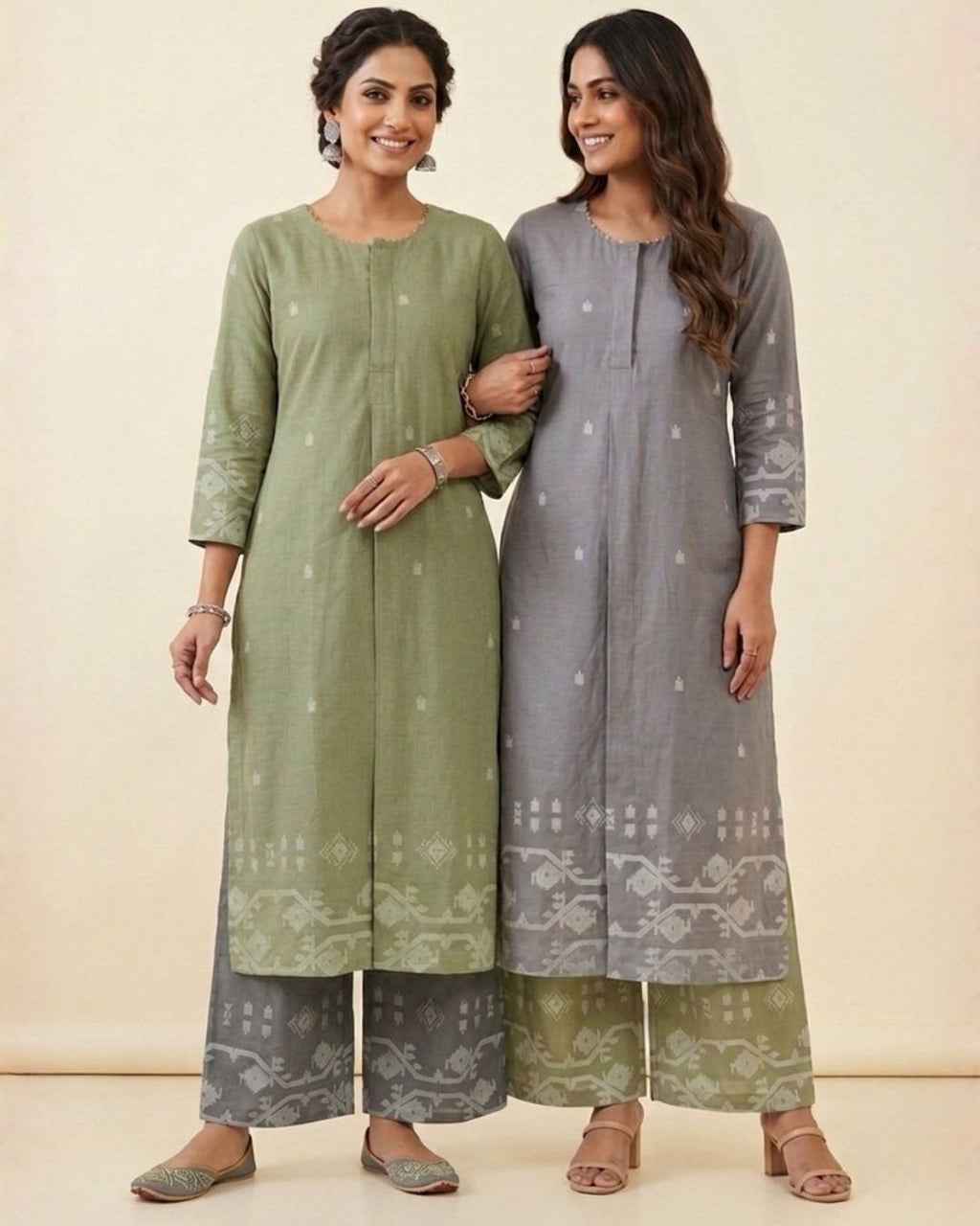 Aina set ( Green & Grey )