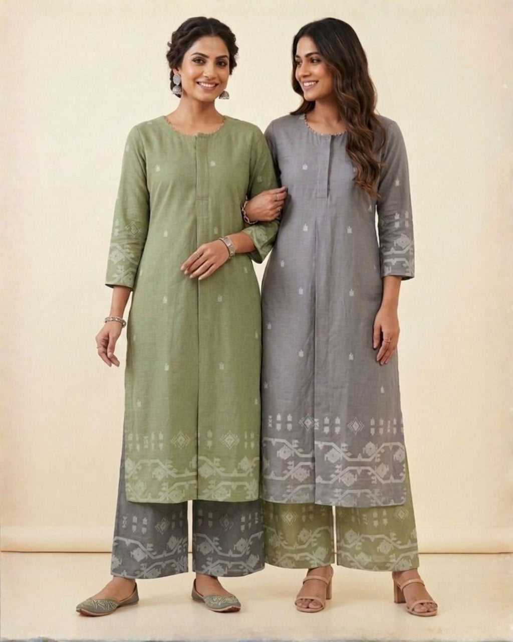 Aina set ( Grey & Green )