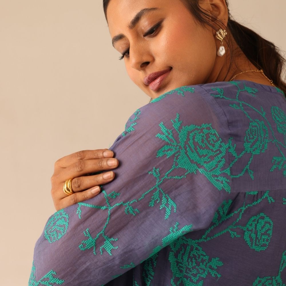 Dewdrop set ( Purple & Green)